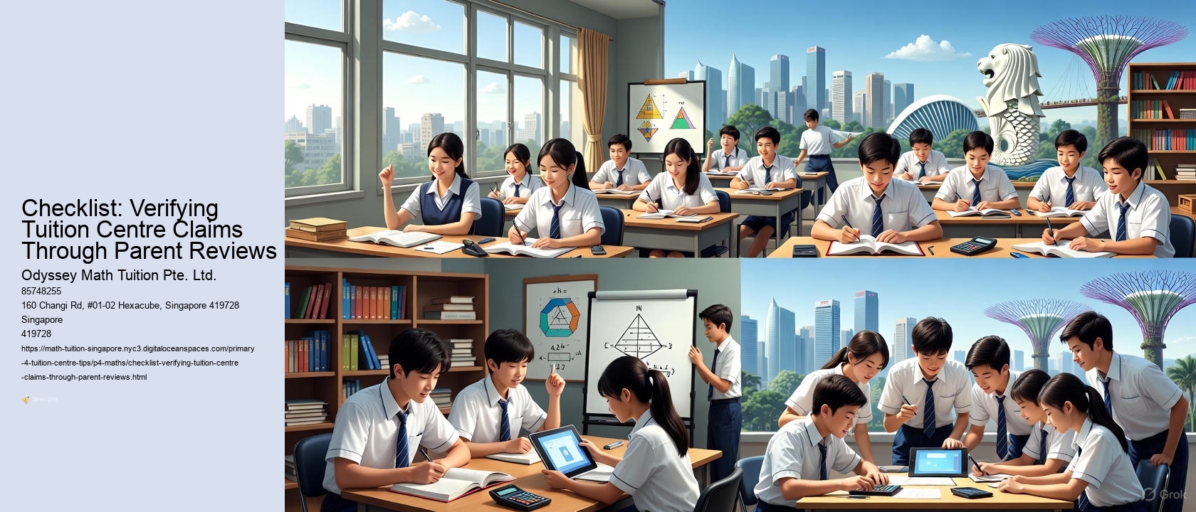 Checklist: Verifying Tuition Centre Claims Through Parent Reviews