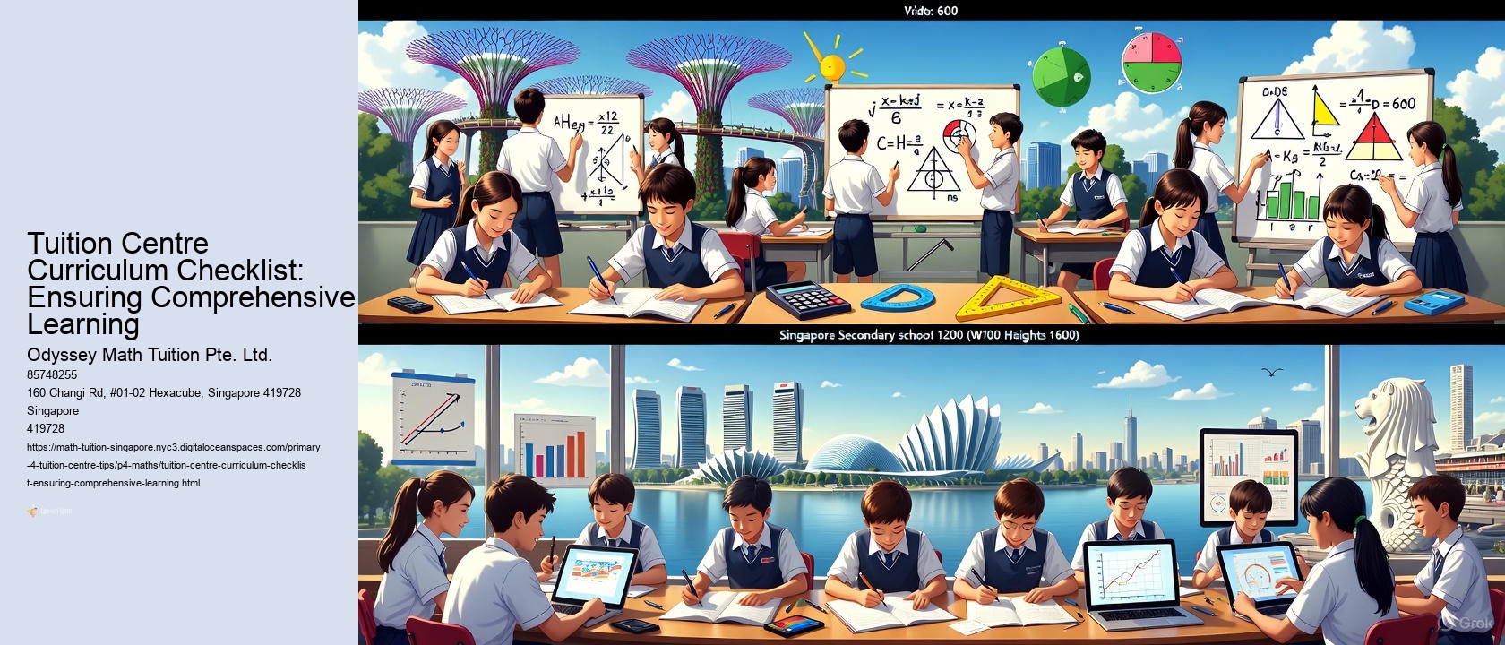 Tuition Centre Curriculum Checklist: Ensuring Comprehensive Learning