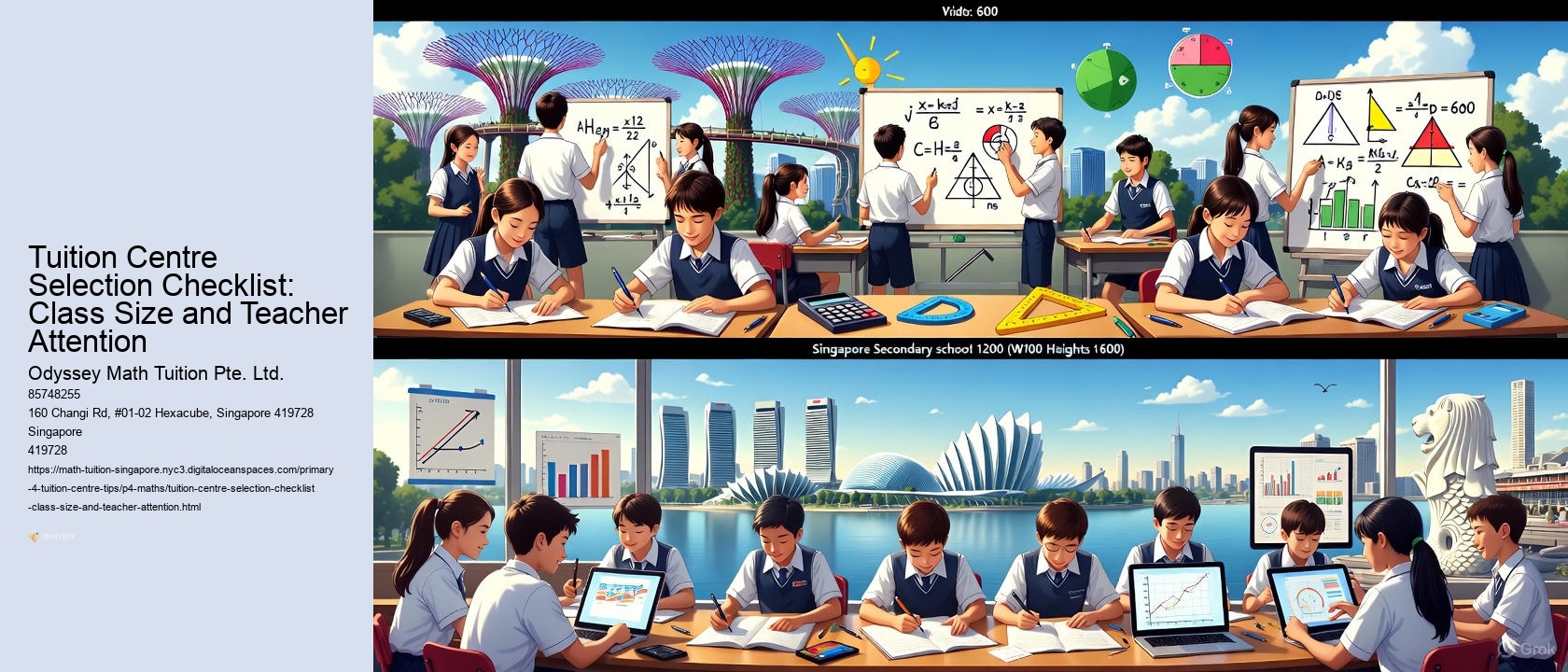 Tuition Centre Selection Checklist: Class Size and Teacher Attention