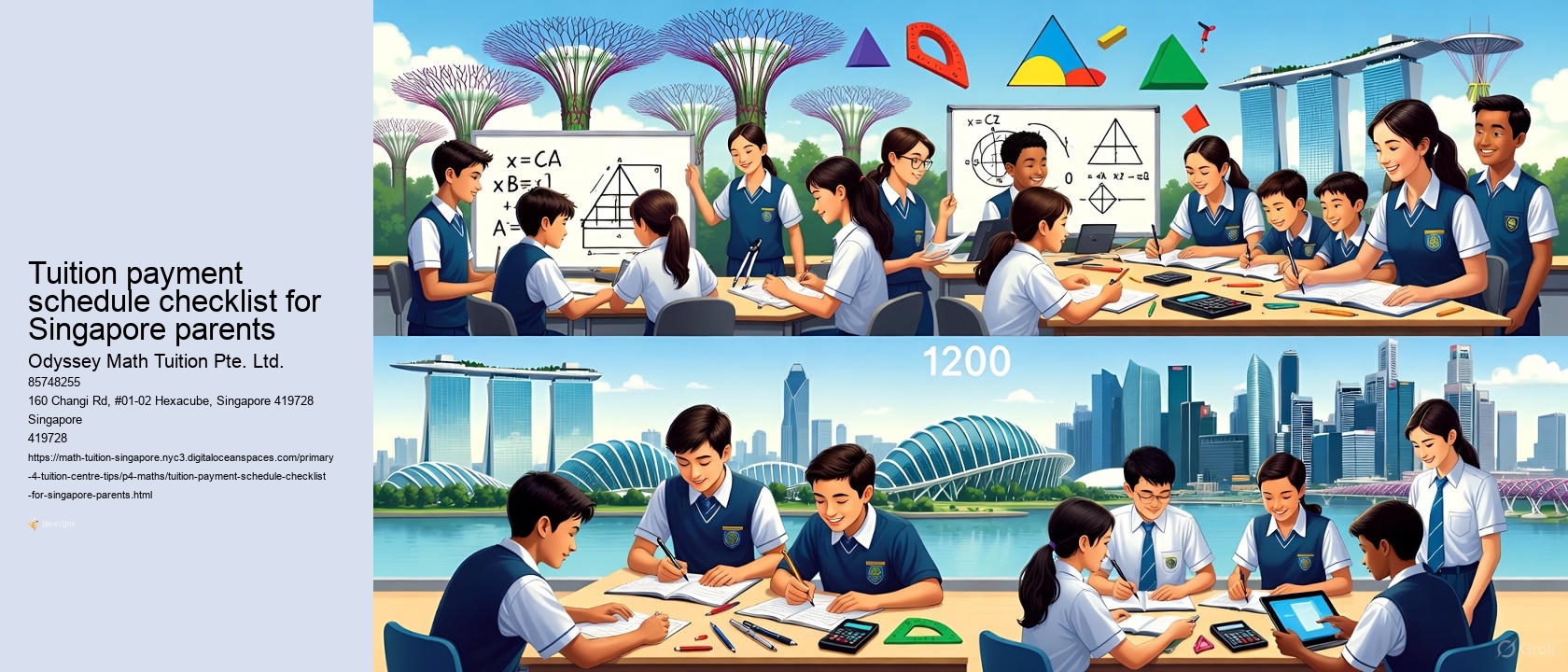 Tuition payment schedule checklist for Singapore parents